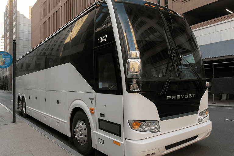 a College Station Coach Bus Service coach bus
