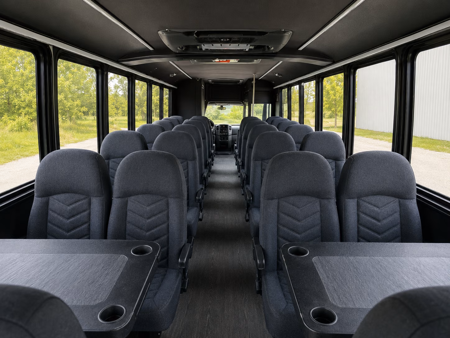 college station 18 passenger minibus interior