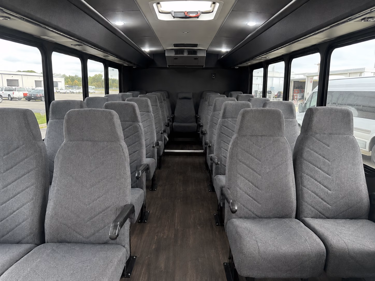 college station 20 passenger minibus inside