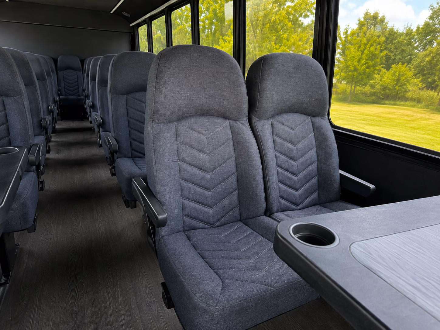 college station 20 passenger minibus interior
