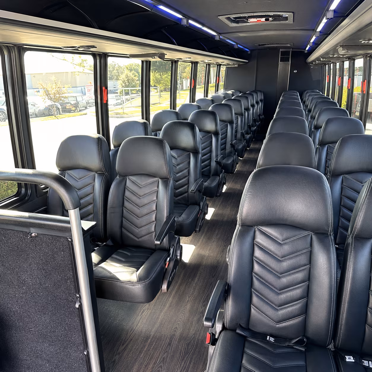 college station 25 passenger minibus inside