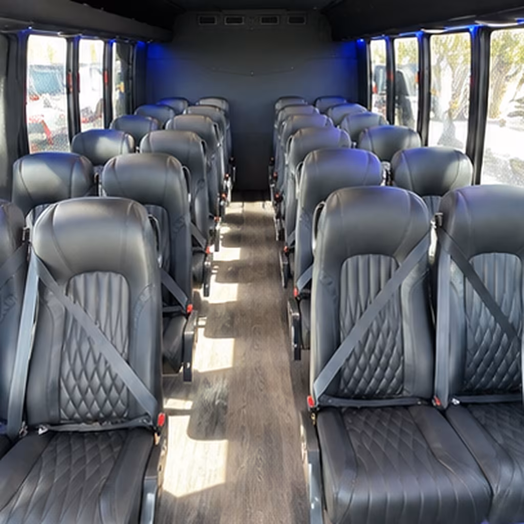 college station 25 passenger minibus interior