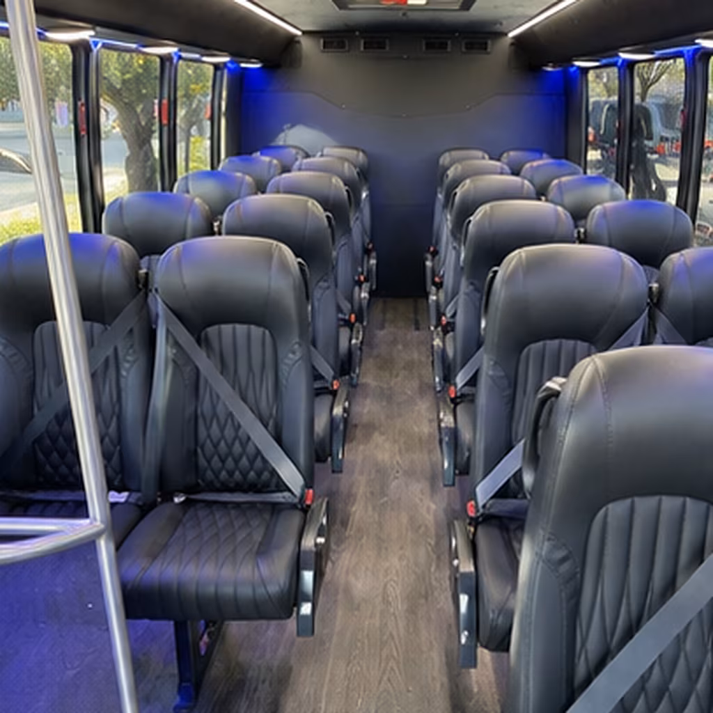 college station 28 passenger minibus interior