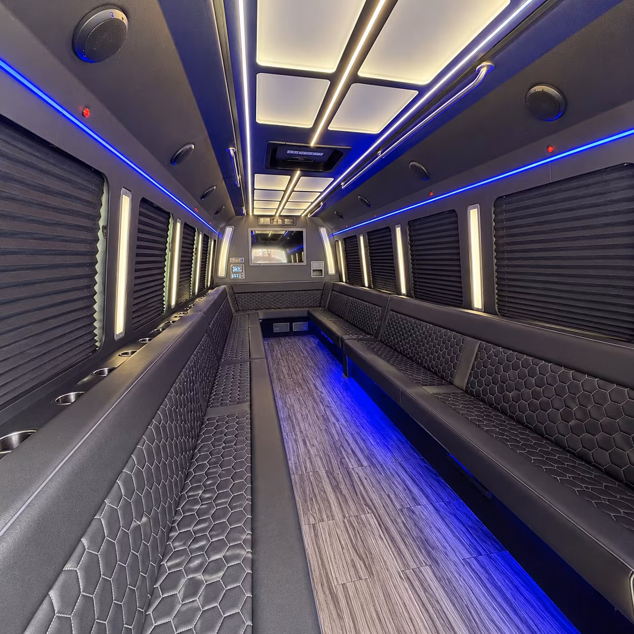 college station 30 passenger party bus interior