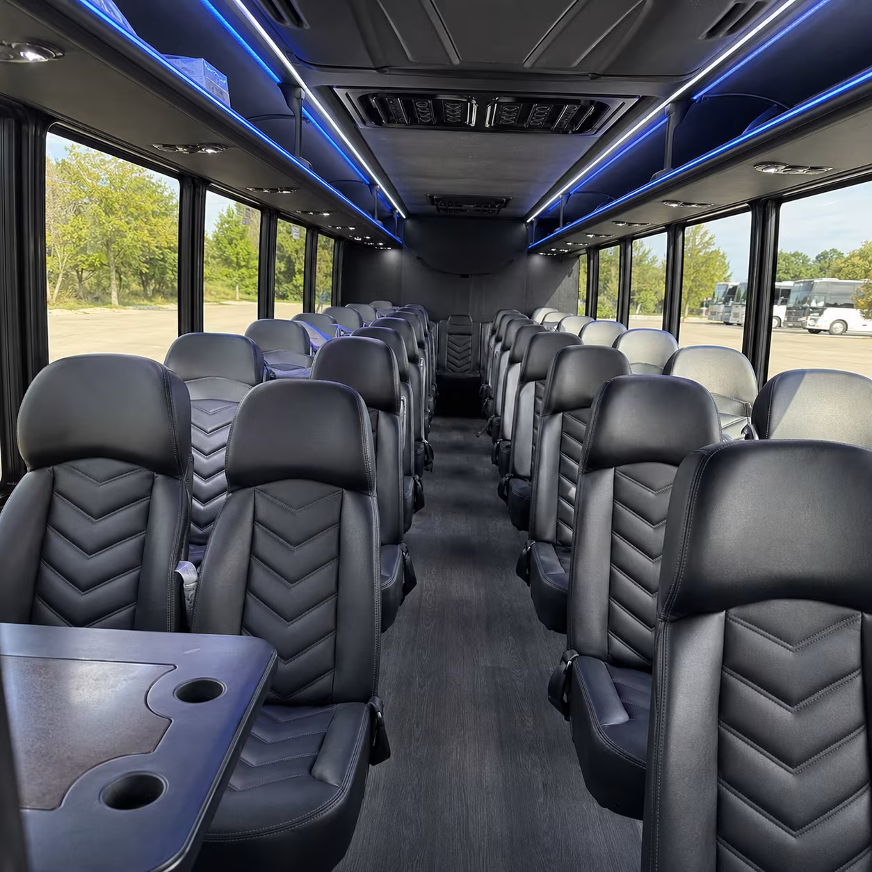college station 35 passenger minibus interior