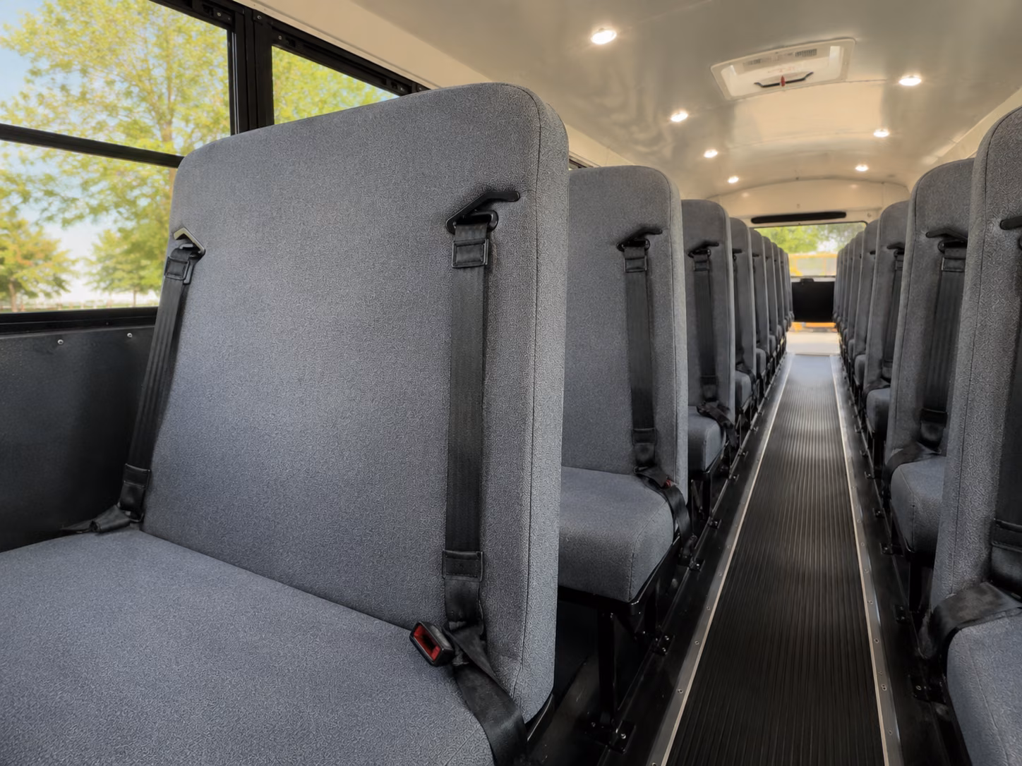 college station school bus inside